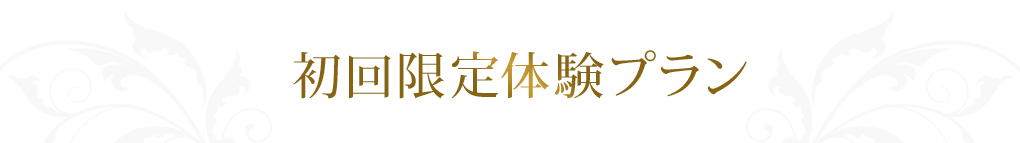 初回限定体験プラン
