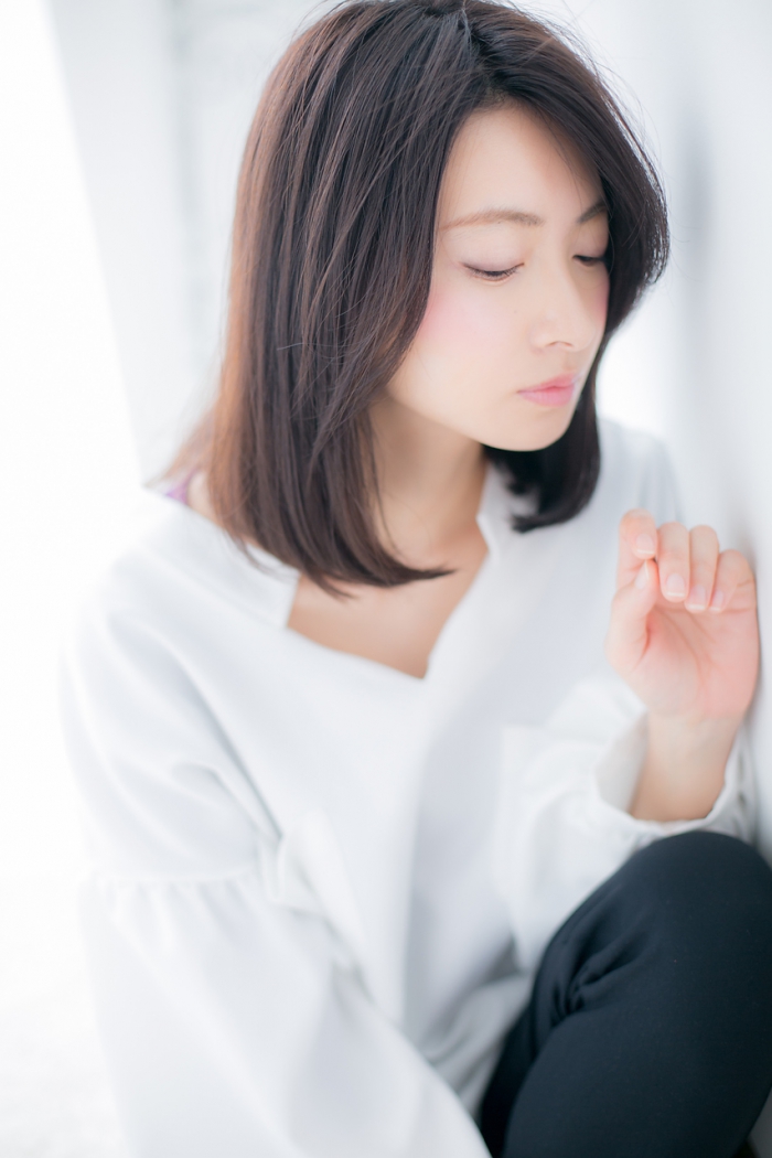 ノームコア　黒髪が大人な雰囲気！b