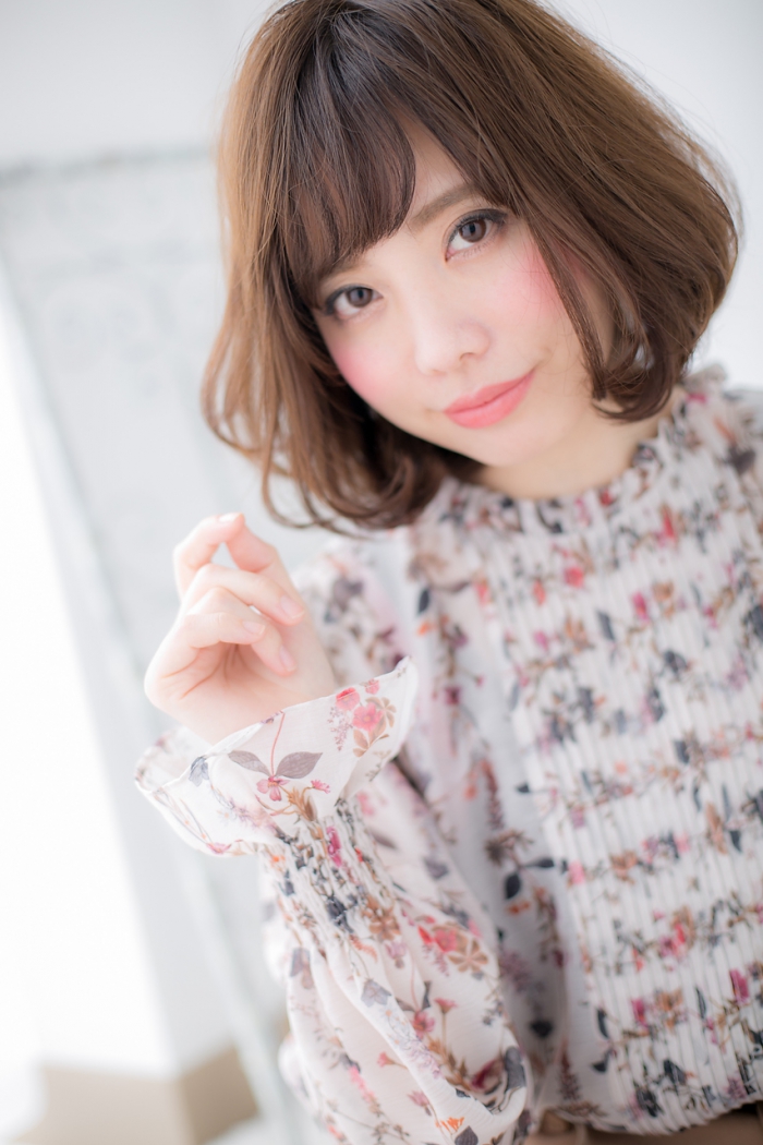 大人かわいいカジュアルボブb