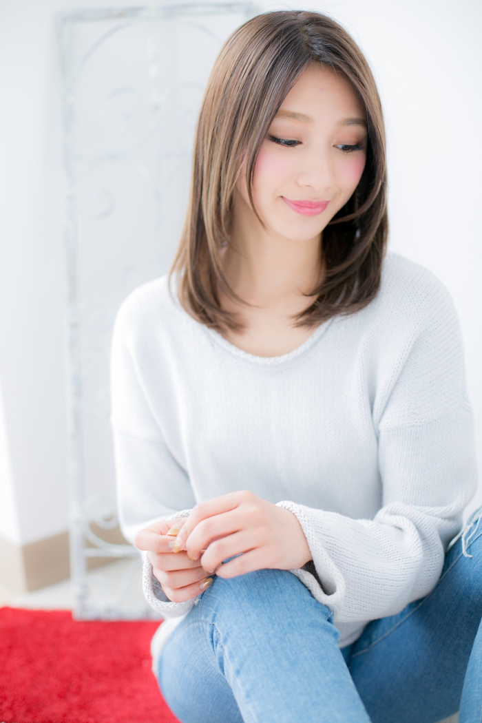 ノームコアなシンプル艶ロングb