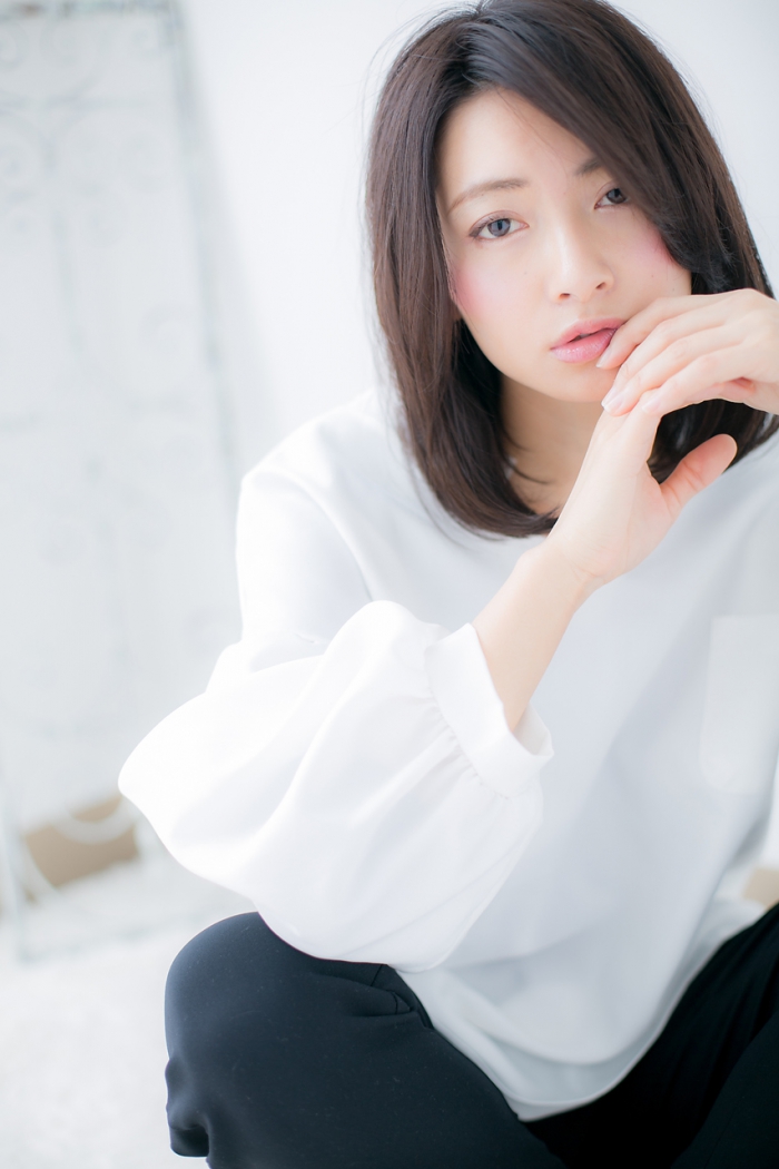 ノームコア　黒髪が大人な雰囲気！c