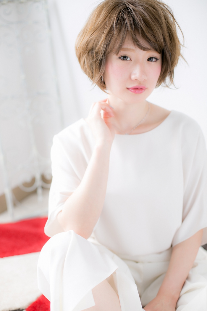 愛されくせ毛風大人ボブb