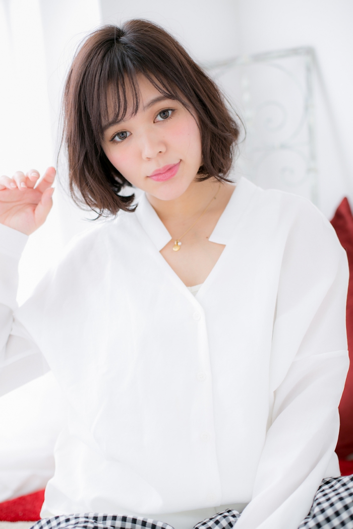 くせ毛風カールのナチュラルボブc