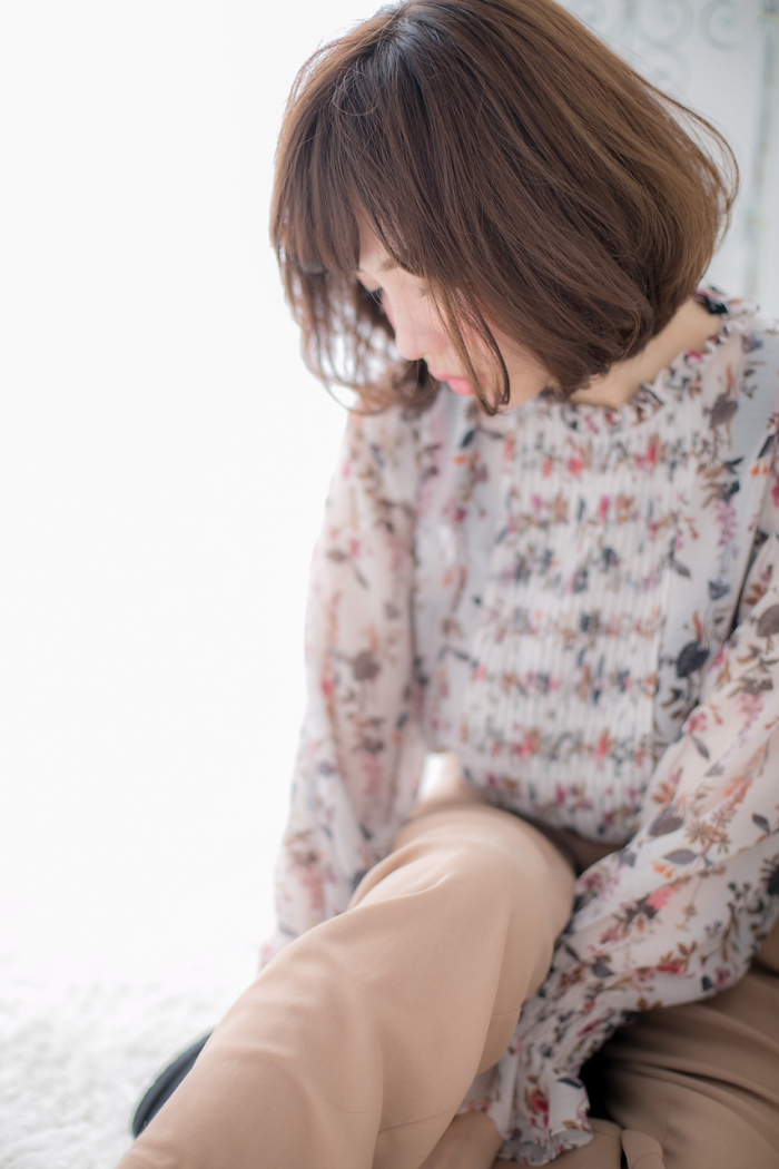 大人かわいいカジュアルボブb