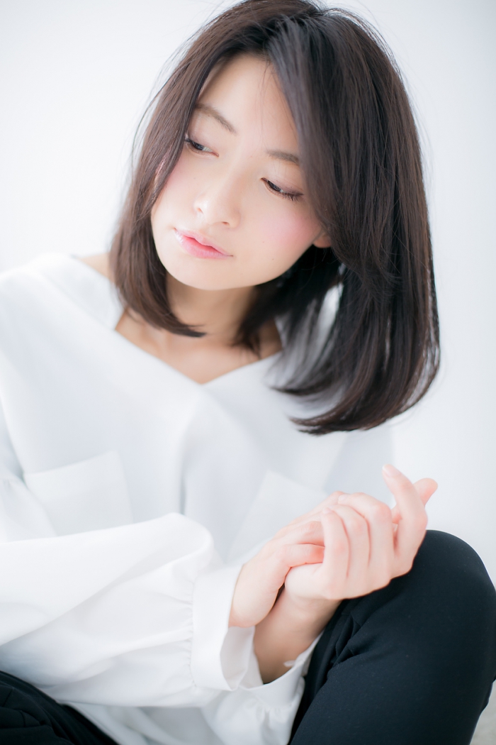 ノームコア　黒髪が大人な雰囲気！d
