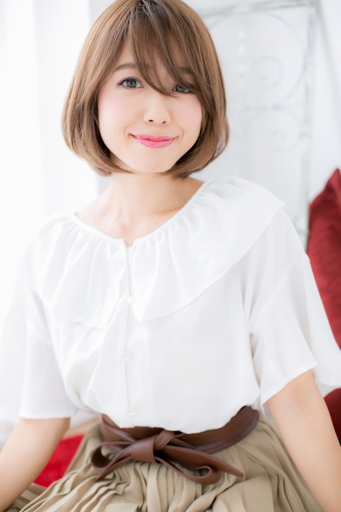 斜めバングで小顔見せ♪ワンカール大人ボブd
